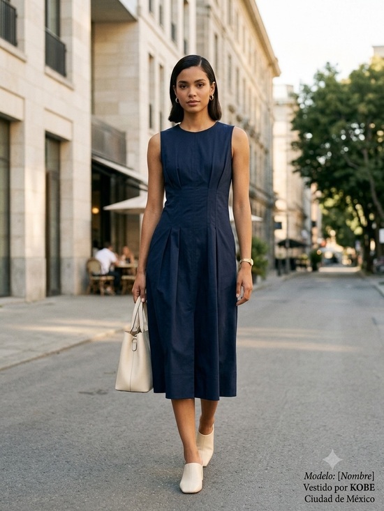 J. Crew Dresses & Skirts - J. Crew Navy Sleeveless Pleated Midi Dress